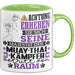 Muay-Thai-Kämpfer Geschenk Tasse Lustiger Spruch Erheben Sie Sich Der Muay-Thai-Kämpfer Betritt den Raum Grün Trendation