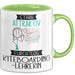 Kiteboarding-Lehrerin Tasse Geschenk Becher Stark Attraktiv Furchtlos Kiteboarding-Lehrerin Lustige Geschenkidee Grün Trendation