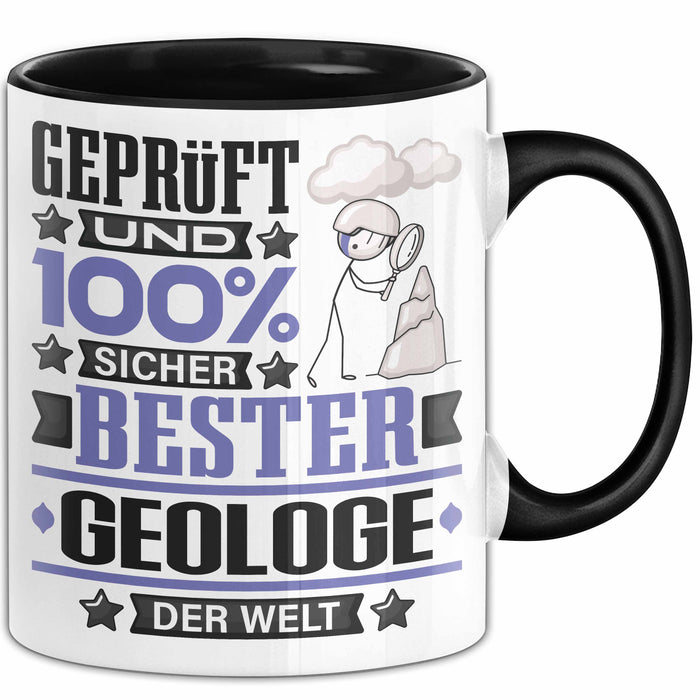Geologe Geschenk Lustiger Spruch für Geologe Geschenkidee Bester Geologe Der Welt Schwarz Trendation