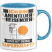 Abenteurreisender Tasse Geschenk für Abenteurreisender Geburtstag Lustiger Spruch Kaffee-Becher Was Ist Deine Superkraft Blau Trendation