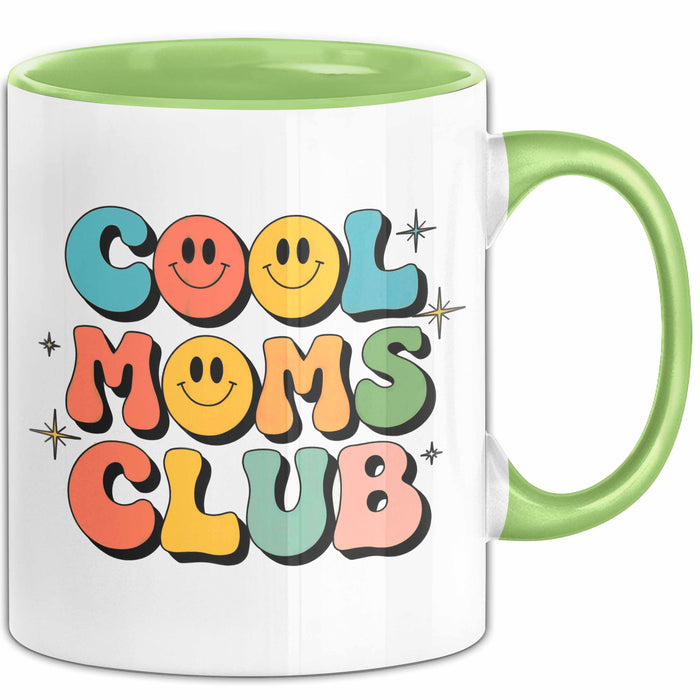 Mama Muttertag Tasse Becher Geschenk Lustige Geschenkidee Spruch Cooler Moms Club Grün Trendation