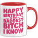 Geburtstagsfeier Tasse Geschenk Lustige Geschenkidee Spruch Alles Gute Zum Geburtstag An Die Heftigste Queen Rot Trendation