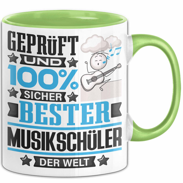 Musikschüler Geschenk Lustiger Spruch für Musikschüler Geschenkidee Bester Musikschüler Der Welt Grün Trendation