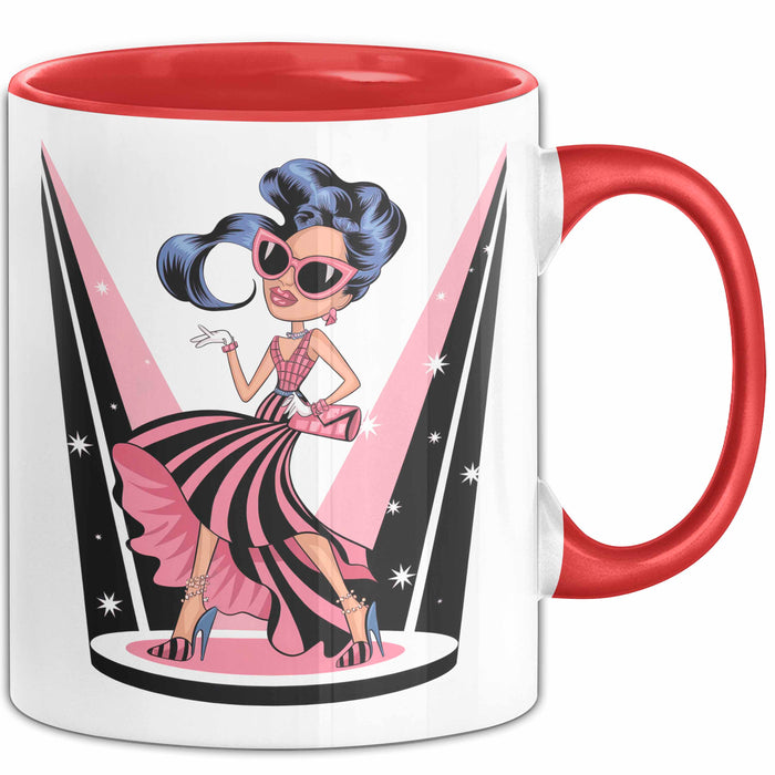 Mode Liebhaber Tasse Geschenkidee für Stil Süchtiger Rot Trendation