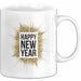Neujahrsfeier Tasse Geschenk Lustige Geschenkidee Spruch Frohes Neues Jahr Weiß Trendation