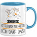 Geschenk für Reitstundenlehrerin Tasse Lustige Geschenkidee Geburtstag Ich Bin Reitstundenlehrerin Ich Darf Das Blau Trendation