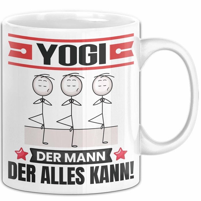 Yogi Tasse Geschenk für Yogi Der Mann Der Alles Kann Geschenkidee zum Geburtstag Weiß Trendation