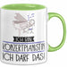Geschenk für Konzertpianistin Tasse Lustige Geschenkidee Geburtstag Ich Bin Konzertpianistin Ich Darf Das Grün Trendation