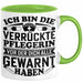 Pflegerin Geschenk Tasse Ich Bin Die Verrückte Pflegerin Vor Der Dich Alle Gewarnt Haben Krankenpflegerin Geschenkidee Grün Trendation