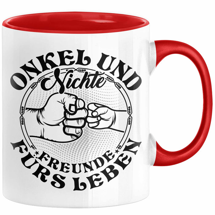 Onkel Und Nichte Geschenke Partner Tasse Faust Geschenkidee für Nichte Onkel von Nichte Rot Trendation