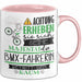 BMX-Fahrerin Tasse Geschenk Lustiger Spruch Bitte Erheben Sie Sich Seine Majestät Die BMX-Fahrerin Betritt Den Raum Rosa Trendation