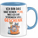 Sarkastische Katze Tasse Geschenk Lustige Geschenkidee Spruch Ich Bin Das Hab' Keinen Plan, Was Ich Dir Schenken Soll Geschenk Blau Trendation