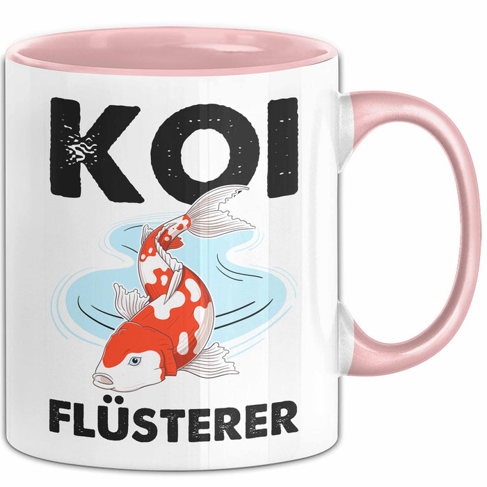 Koi-Fisch Tasse Geschenk Koi Flüsterer Koi Züchter Geschenkidee Becher Rosa Trendation