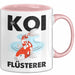 Koi-Fisch Tasse Geschenk Koi Flüsterer Koi Züchter Geschenkidee Becher Rosa Trendation