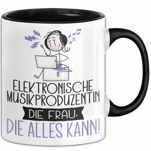 Elektronische Musikproduzentin Geschenk Tasse Becher Die Frau Die Allen Kann Geschenkidee für eine Elektronische Musikproduzentin Lustig Trendation