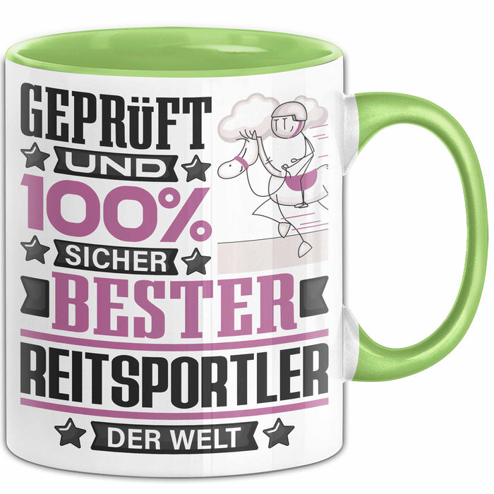 Reitsportler Geschenk Lustiger Spruch für Reitsportler Geschenkidee Bester Reitsportler Der Welt Grün Trendation