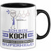 Koch Geschenk Tasse Ich Bin Koch Aber Sag Doch Einfach Superheld Lustige Geschenkdiee für Koch Kaffee-Becher Schwarz Trendation