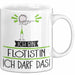Geschenk für Flötistin Tasse Lustige Geschenkidee Geburtstag Ich Bin Flötistin Ich Darf Das Weiß Trendation