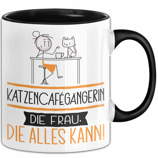 Katzencafégängerin Geschenk Tasse Becher Die Frau Die Allen Kann Geschenkidee für eine Katzencafégängerin Lustig Trendation