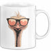 Strauß Vogel Sonnenbrille Tasse Geschenk Lustige Geschenkidee Spruch Weiß Trendation