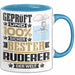 Ruderer Geschenk Lustiger Spruch für Ruderer Geschenkidee Bester Ruderer Der Welt Blau Trendation