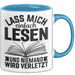 Leseratte Tasse Geschenk Lass Mich Einfach Lesen Und Niemand Wird Verletzt Bücher Blau Trendation