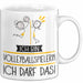 Geschenk für Volleyballspielerin Tasse Lustige Geschenkidee Geburtstag Ich Bin Volleyballspielerin Ich Darf Das Weiß Trendation