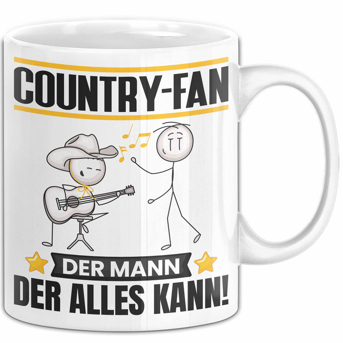 Country-Fan Tasse Geschenk für Country-Fan Der Mann Der Alles Kann Geschenkidee zum Geburtstag Weiß Trendation