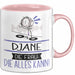 DJane Geschenk Tasse Becher Die Frau Die Allen Kann Geschenkidee für eine DJane Lustig Rosa Trendation