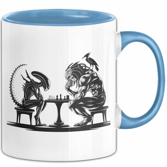 Alien vs. Predator Tasse Geschenk Lustige Geschenkidee Blau Trendation