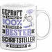 Schriftsteller Geschenk Lustiger Spruch für Schriftsteller Geschenkidee Bester Schriftsteller Der Welt Weiß Trendation