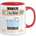 Schwimmerin Tasse Geschenk Ich Bin Schwimmerin Warum Weil Ich Es Kann Geschenkidee Geburtstag Rot Trendation