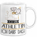 Geschenk für Athletin Tasse Lustige Geschenkidee Geburtstag Ich Bin Athletin Ich Darf Das Weiß Trendation