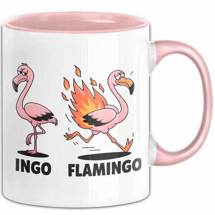 Flamingo In Flammen Tasse Geschenk Lustige Geschenkidee Spruch Rosa Trendation