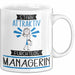 Managerin Tasse Geschenk Becher Stark Attraktiv Furchtlos Managerin Lustige Geschenkidee Weiß Trendation