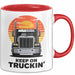 LKW Fahrer Tasse Geschenk Lustige Geschenkidee Spruch Für Straßen Krieger Rot Trendation