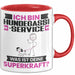 Hundegassi-Service Tasse Geschenk für Hundegassi-Service Geburtstag Lustiger Spruch Kaffee-Becher Was Ist Deine Superkraft Rot Trendation