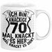 70er Geburtstag Geschenk Männer Frauen Ich Bin Knackige 70 Tasse Geschenkidee Lustiger Spruch Opa 70. Geburtstag Kaffee-Becher Weiß Trendation