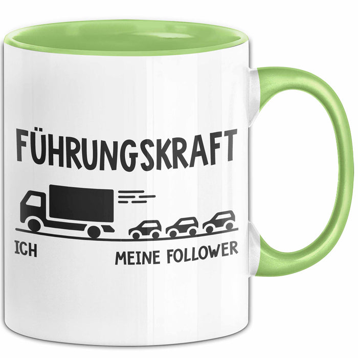 Lkw Fahrer Trucker Tasse Geschenk Lustige Geschenkidee Spruch Führungskraft Grün Trendation