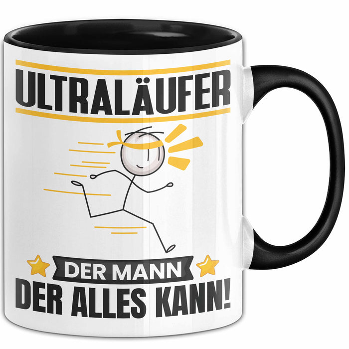 Ultraläufer Tasse Geschenk für Ultraläufer Der Mann Der Alles Kann Geschenkidee zum Geburtstag Schwarz Trendation