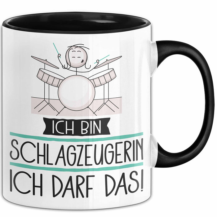 Geschenk für Schlagzeugerin Tasse Lustige Geschenkidee Geburtstag Ich Bin Schlagzeugerin Ich Darf Das Trendation