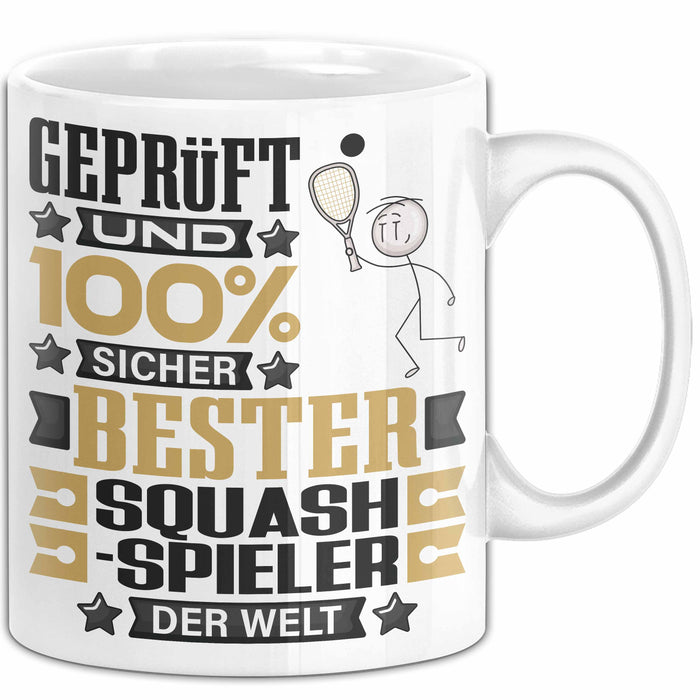 Squash-Spieler Geschenk Lustiger Spruch für Squash-Spieler Geschenkidee Bester Squash-Spieler Der Welt Weiß Trendation