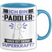 Paddler Tasse Geschenk für Paddler Geburtstag Lustiger Spruch Kaffee-Becher Was Ist Deine Superkraft Blau Trendation