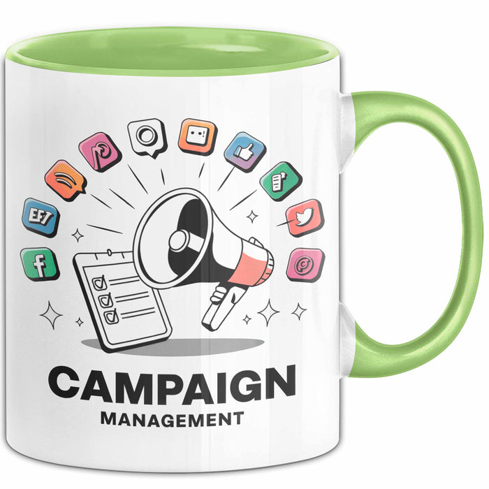 Kampagnen Manager Tasse Geschenk Lustige Geschenkidee Spruch Für Politische Strategen Grün Trendation