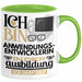 Anwendungsentwicklerin Ausbildung Start Geschenk Tasse Ich Bin Anwendungsentwicklerin In Der Ausbildung Ich Darf Das Kaffee-Becher Geschenkidee Grün Trendation