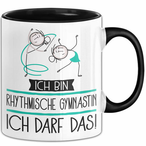Geschenk für Rhythmische Gymnastin Tasse Lustige Geschenkidee Geburtstag Ich Bin Rhythmische Gymnastin Ich Darf Das Trendation