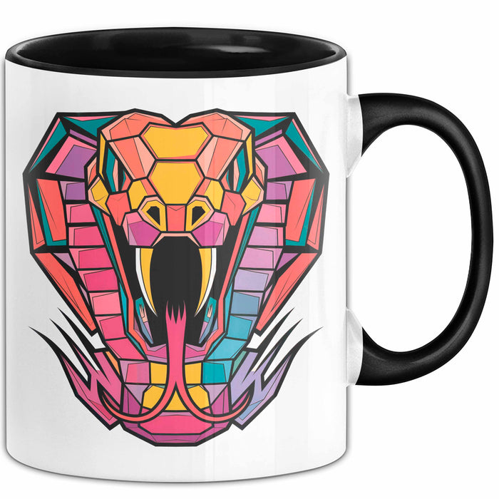 Reptil Schlange Tier Tasse Geschenk Lustige Geschenkidee Spruch Schwarz Trendation