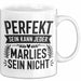 Marlies Tasse Geschenk Perfekt Sein Kann Jeder Geschenkidee Geburtstag Weiß Trendation