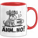 Hund Tierliebhaber Tasse Geschenk Lustige Geschenkidee Spruch Ähm Nö Rot Trendation