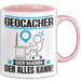 Geocacher Tasse Geschenk für Geocacher Der Mann Der Alles Kann Geschenkidee zum Geburtstag Rosa Trendation